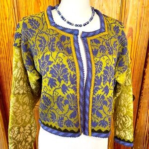 Rare Vintage OLEANA Norwegian Cardigan Sweater
